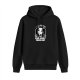 Black hoodie with 'I like people far away from me' Wednesday Addams graphic