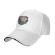 Black baseball cap with forest spirit creature graphic print
