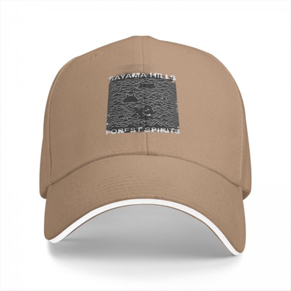Black baseball cap with Sayama Hills Forest Spirits graphic print