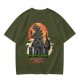 Godzilla Eating Ramen Sunset City Graphic T-Shirt