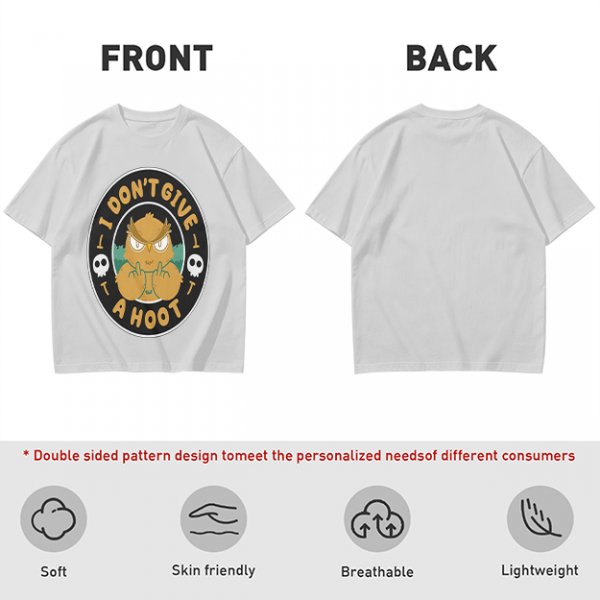 Owl giving middle finger funny graphic olive green t-shirt