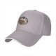 Black baseball cap with distressed crying gingerbread man and crows graphic