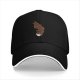 Black Baseball Cap With Coffee Steam Wolf Graphic Design