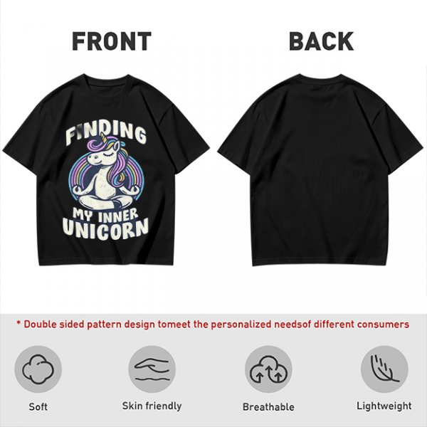 Finding My Inner Unicorn Meditating Graphic T-Shirt