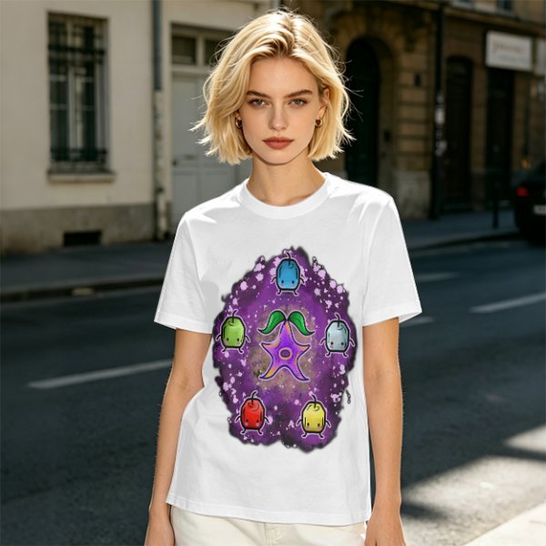 Stardew Valley Junimos and Stardrop Graphic Tee