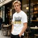 Olive Green T-Shirt With Vacation And Five Star Graphic Print