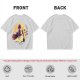 Olive t-shirt with witch flying on broom against full moon