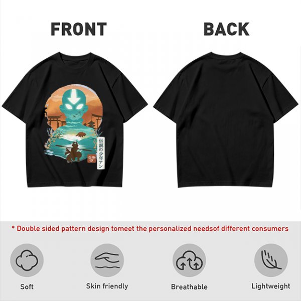 Avatar Aang State of Illustration Tee for Anime Fans