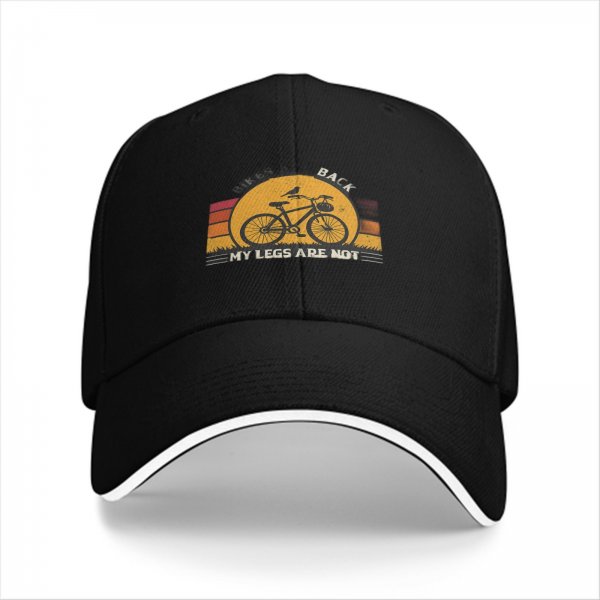 My Legs Are Not Back Cycling Themed Black Baseball Cap