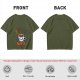 Olive Green T-Shirt With Cute Coffee Cup Graphic and Problem Solution Text