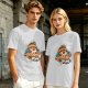 Olive T-Shirt With Angel Pizza Slice 'Heaven's Slice' Graphic