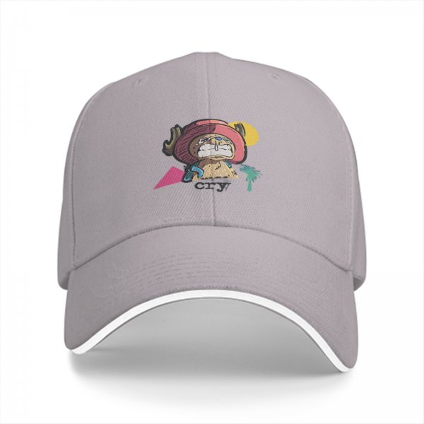 Black Baseball Cap with One Piece Tony Tony Chopper Graphic