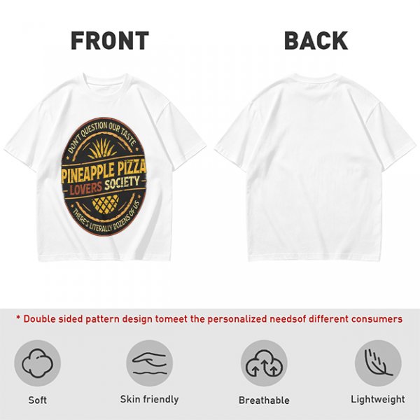 Pineapple Pizza Lovers Society Funny Graphic T-Shirt