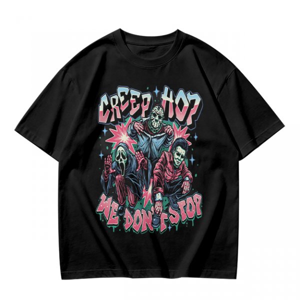 Creep Hop We Don't Stop Horror Character Graphic T-Shirt