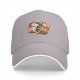 Black baseball cap with cute Christmas cat gingerbread print