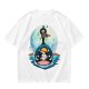 One Piece Brook Playing Violin on Laboon Whale Moon T-Shirt Print