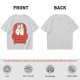 Olive T-Shirt with Cute Ghosts on Red Armchair Graphic