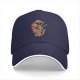 Black Baseball Cap with Sushi Dragon Graphic Print