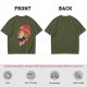 Olive T-Shirt With Ramen Skull Graphic Print