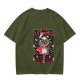Olive Graphic T-Shirt With Cute As Hell Cult Lamb Print
