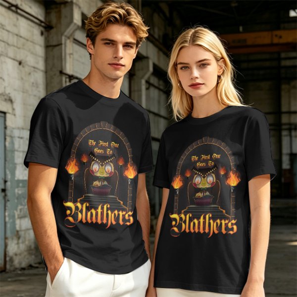 Olive T-Shirt with Gothic Blathers Themed Archway Print