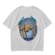 Olive T-Shirt With Rocking Stone Alien Robot And Amaze Text Print