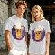 Halloween vampire beer graphic olive green casual t-shirt