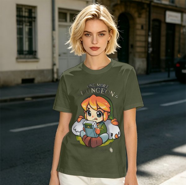 One More Dungeon Chibi Gamer T-Shirt With Zelda Character Art