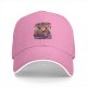 Black Baseball Cap With Retro Cartoon Character Graphic Print