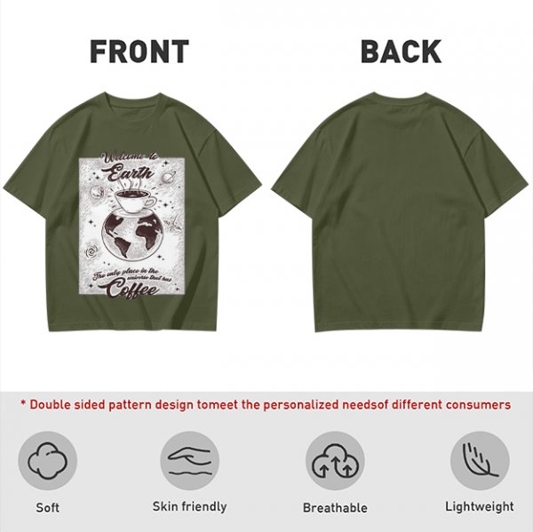 Welcome to Earth Coffee Lover Graphic T-Shirt