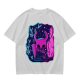 Olive Green T-Shirt With Neon Hollow Knight Character Art