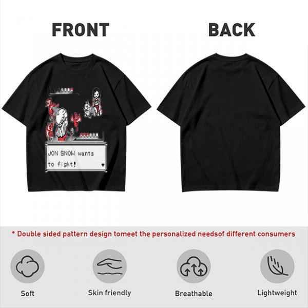 Jon Snow wants to fight Game of Thrones Pokemon style graphic tee