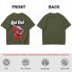 Olive green graphic t-shirt with Kool Dad and Kool-Aid mascot print