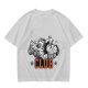 Olive T-Shirt With Cartoon Characters And 'CLUB' Graphic Print
