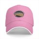Black Baseball Cap With Space Pizza Slice Graphic Design