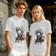 Olive t-shirt with cute grim reaper 'I put the cute in execute' print