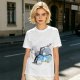Olive green t-shirt with Totoro tree branch watercolor print