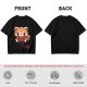 Olive T-Shirt with Cute Red Panda and I Just Don't Care Print