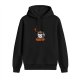 Black hoodie with cute smiling coffee cup graphic and coffee text