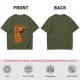 Olive T-Shirt with Cat-Themed Rock Band Concert Poster Print