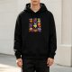 Black Hoodie With Cute Halloween Animal Cupcake Print