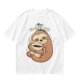 Olive green sloth t-shirt with 'Busy Doing' coffee graphic