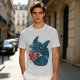 Olive T-Shirt With Cute Baby Dragon Reading Book Print