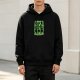 Black hoodie with 'Life is a game and I'm bad at it' pixel art print