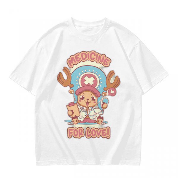Olive T-shirt with Tony Tony Chopper 'Medicine For Love!' Print
