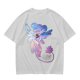 Olive T-Shirt With Whimsical Winged Creature Art Print