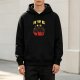 Black hoodie with 'I Wish You Well In Hell' devil cat graphic