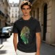 Olive Anime Graphic T-Shirt With Warrior And Giant Artwork