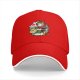 Black baseball cap with cute samurai panda riding a horse graphic