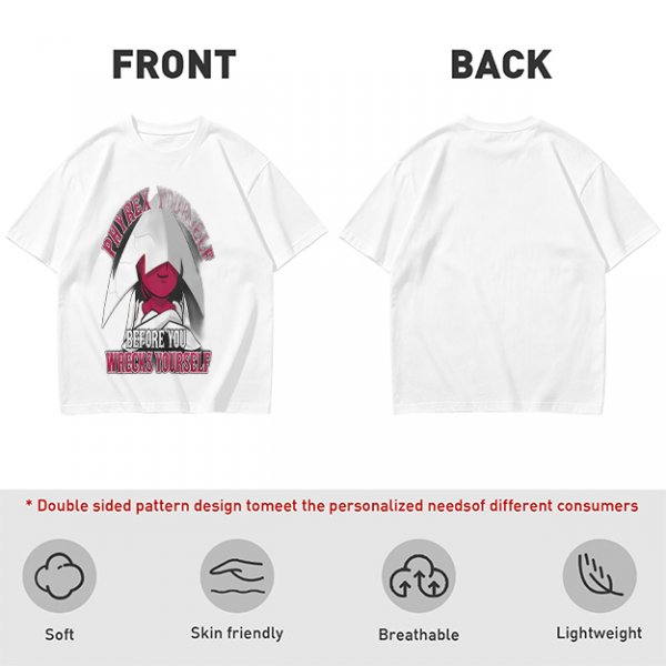 Phyrexian Figure T-Shirt With 'Phyrex Yourself Before You Wreck Yourself' Print